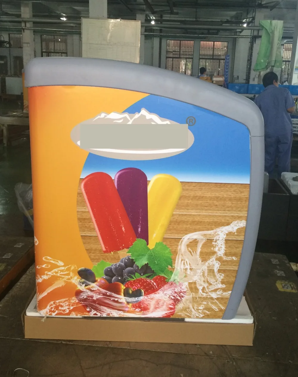 110v Etl Mini Portable Ice Cream Freezer Glass Door Chest Deep Freezer