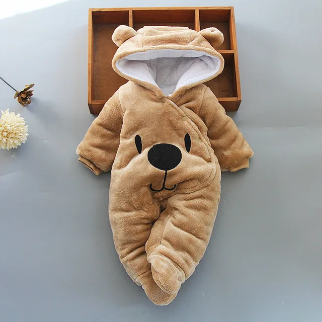 

New Baby Warm Rompers for Winter Cotton Padded One Piece Kids Jumpsuit