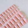 1lot= 10kits Orange Pink French Nail White Square French Fake Nails for fingers Classical Shape Nail Art Tips Kit 240pcs totally