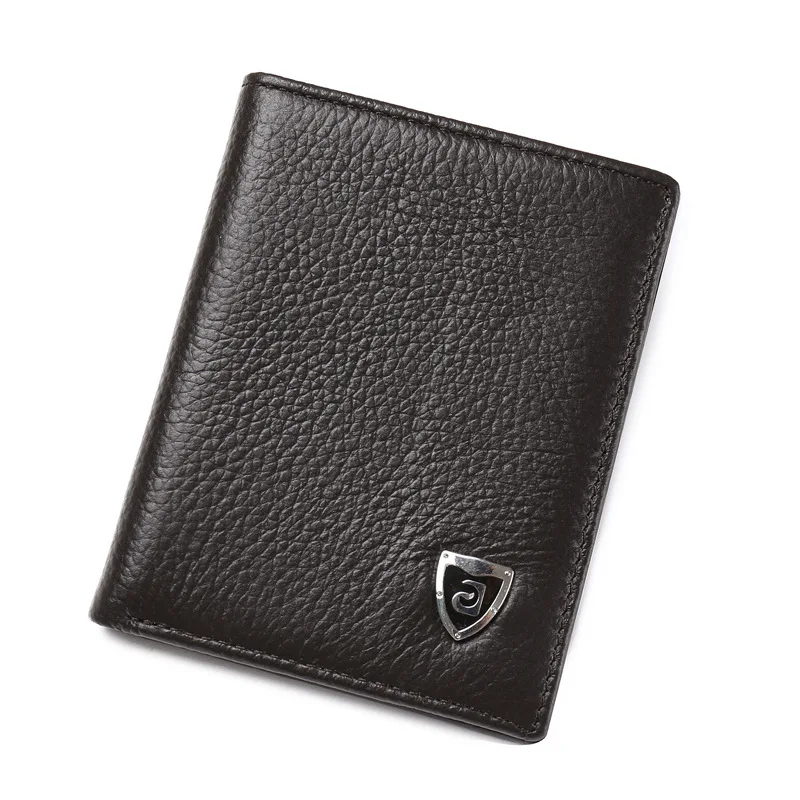 

High Quality Jinbaolai Mens Small Soft Genuine Leather Bifold Slim Wallet