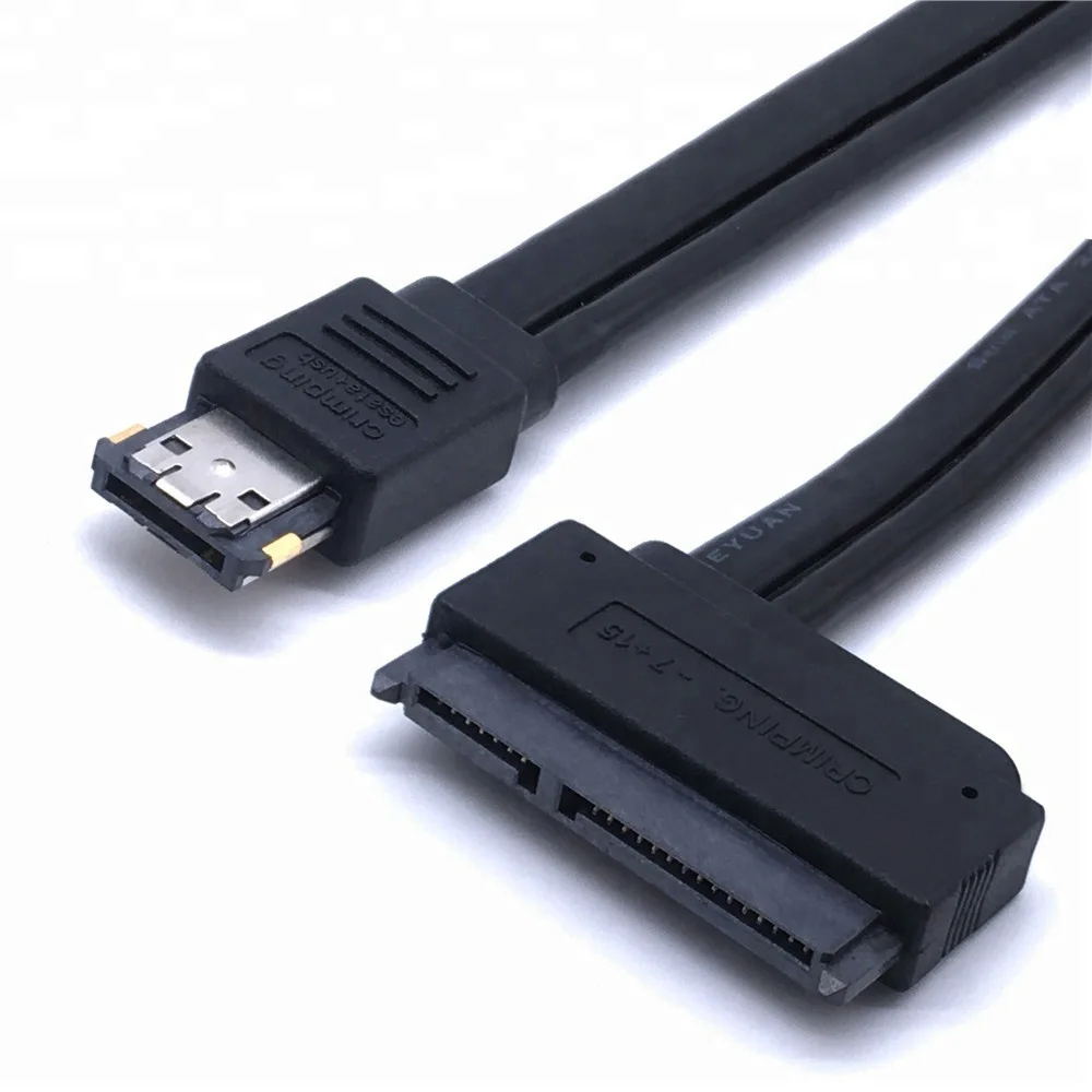 

SATA to power eSATA (eSATAp) 2.5 HDD(Hard Disk Drive) 22Pin(7pin+15pin) hot plug cable black