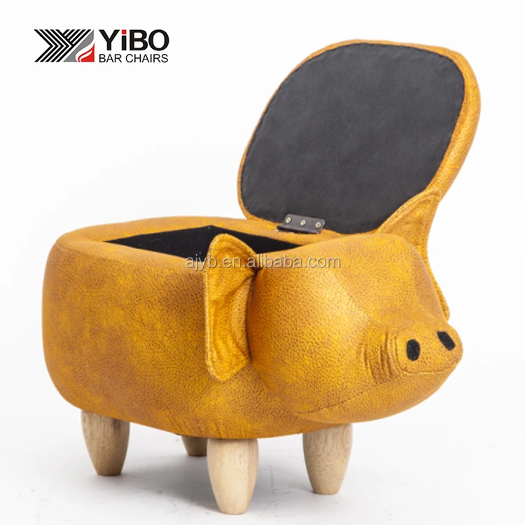 Yb004 Home Furniture Pig Shoes Changing Wooden Stool Chair Footstool