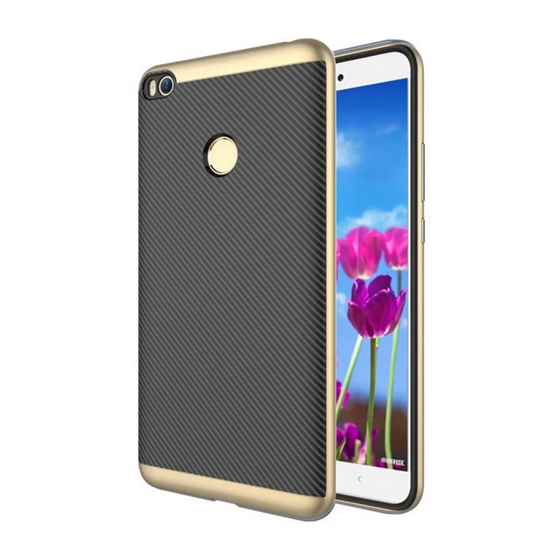 carbon fiber metal bumper shockproof case for Xiaomi mi max 2