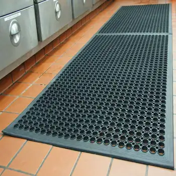 Before And After A Kitchen Floor Gets A Rubber Makeover With