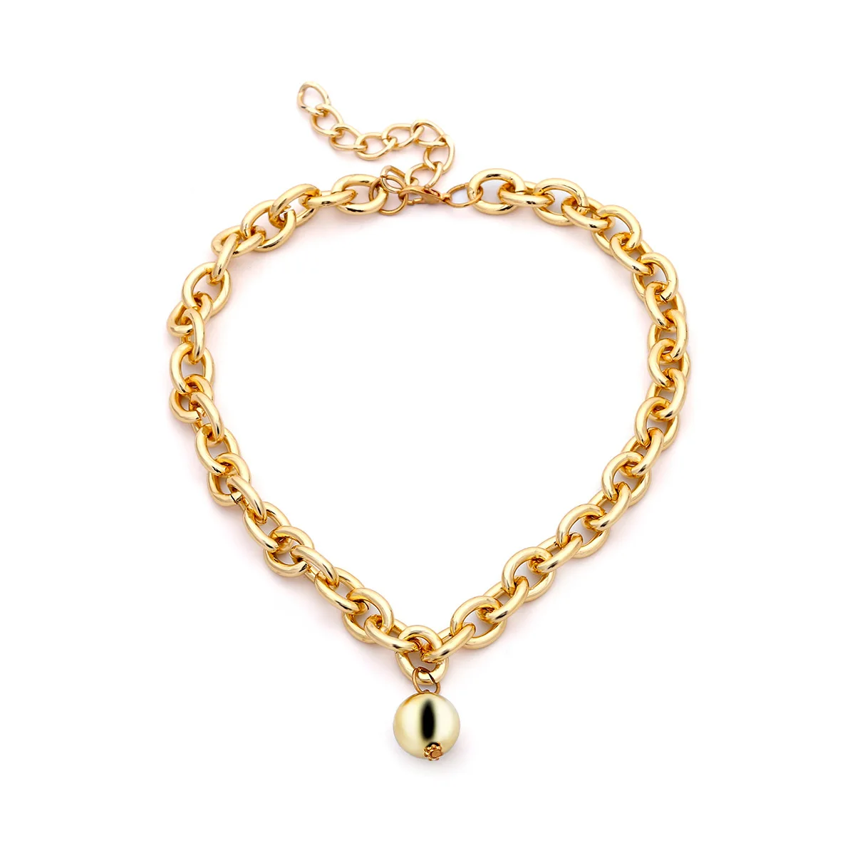 

18k gold ball pendant necklace gold chain necklace gold filled necklace jewelry, Picture