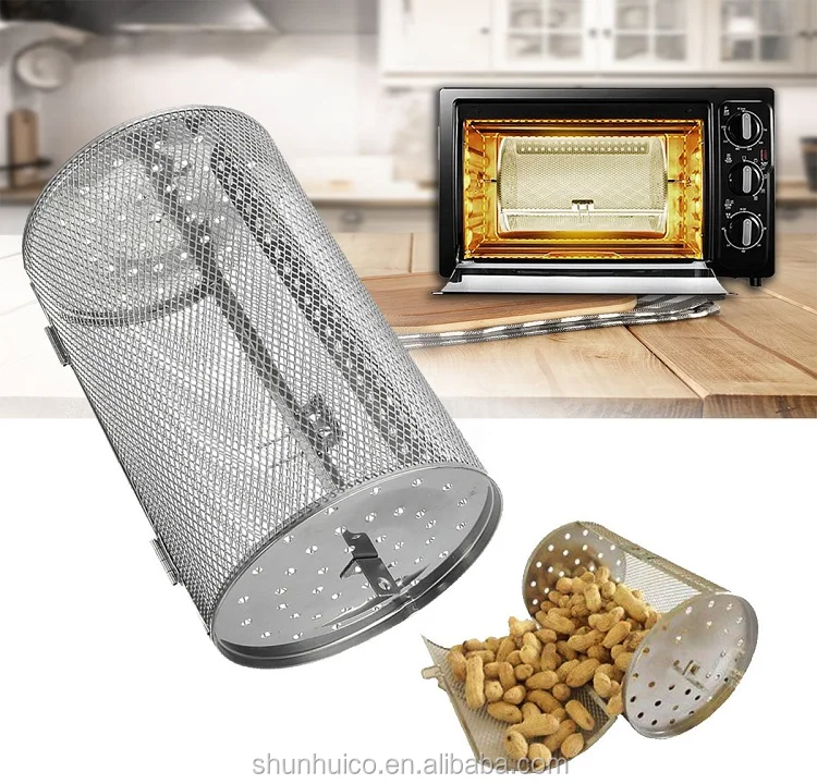 Oven Roaster Rotisserie Grill Basket Stainless Steel Rotisserie Basket