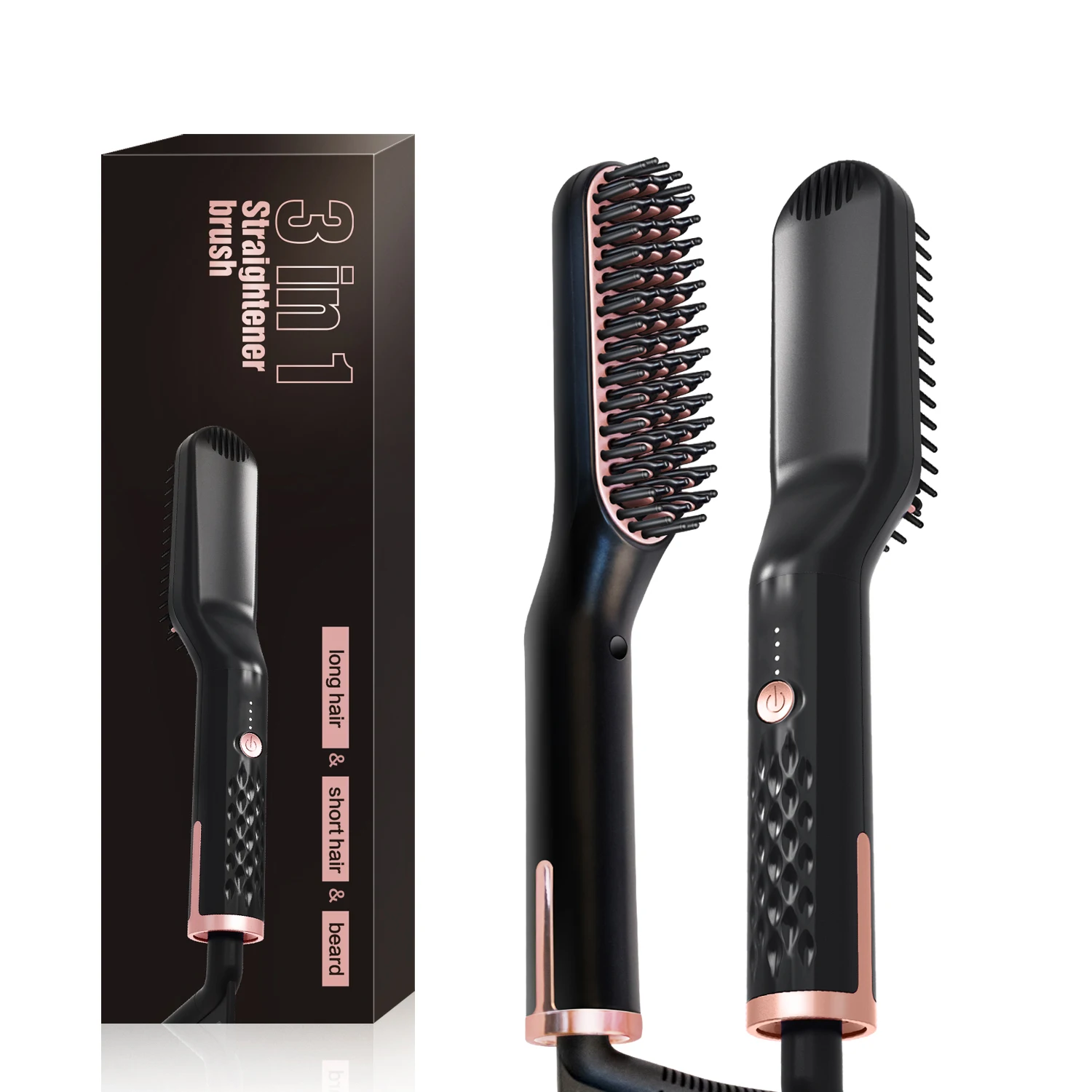 

2019 New Product Ideas Beard Straightener For Men Ionic Hair Brush Good Quality Men's Hair Straightener, Customized