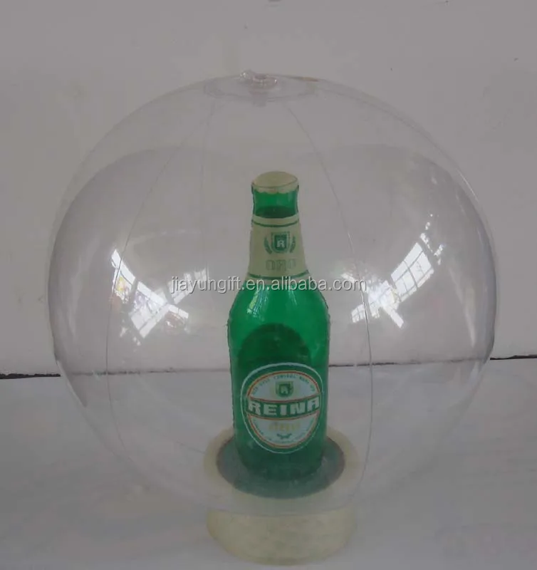 
inflatable beach ball with 3 D shape inside 