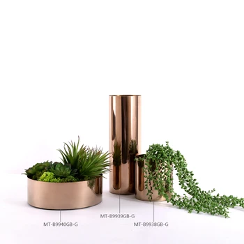 Home Decoration Modern Gold Metal Vases Stainless Steel Vase