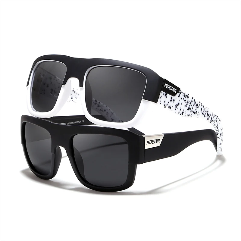 

KDEAM Women Mens Sunglasses Luxury TAC Polarized Sunglasses UV400 Resistant Black Frame Multicolored Lenses with PC Custom Logo