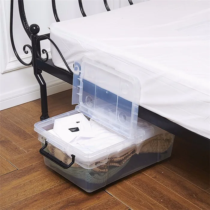 

Transparent waterproof storage clothing underbed storage box with wheel, Refer to your order