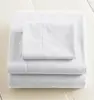 High Quality White Hotel Bed Linen 50% Cotton 50% Polyester TC250 Flat Bed Sheets Full Size