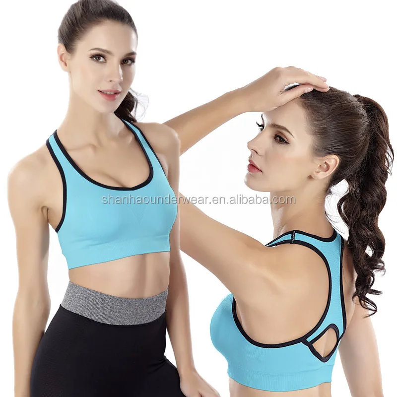 

Women's Racerback Sports Bras Padded Seamless High Impact Support for Yoga Gym Workout Fitness