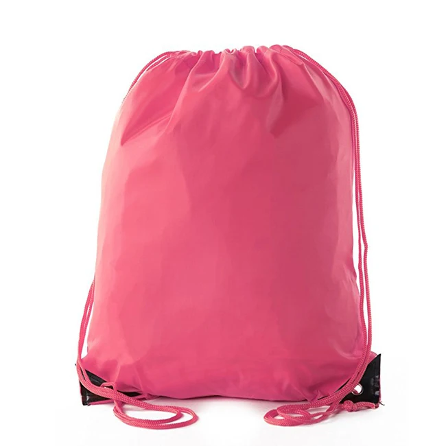 

Dustproof Waterproof Durable Drawstring Pink Cinch Sack Promotional Shoe Nylon Promotional Sport Backpack Bag, Customized