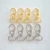nickel and gold metal d ring lanyard swivel snap hook