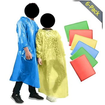 Jetable Urgence Pluie Poncho pour Adultes Pack de 10