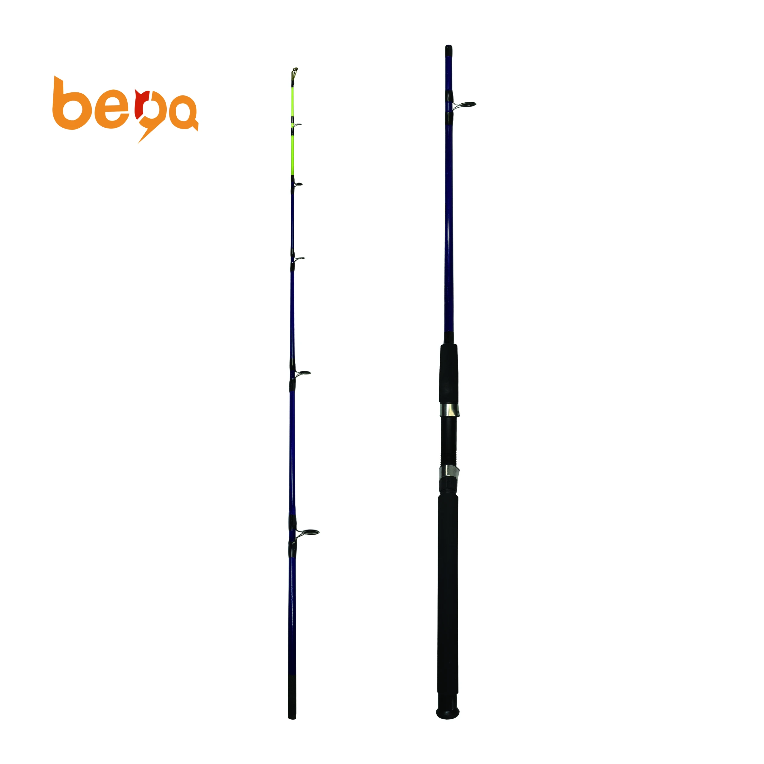 2 Sections Saltwater Fishing Tackle Carbon Spinning Casting Fishing Rod Hard Carbon Fishing Rods, Black/white/red/yellow/orange, customizable
