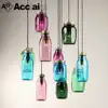 Colorful lampshade glass hanging lamp fitting pendant light accessories