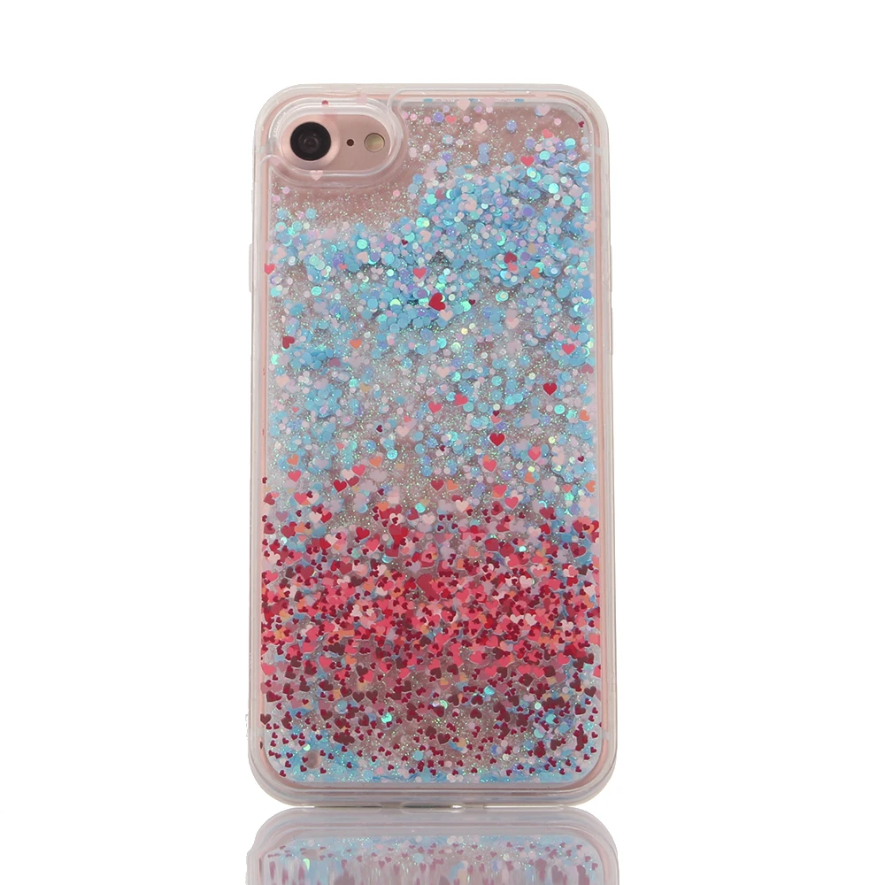 

Love Cellphone Back Cover Case Dynamic Liquid Glitter Sand Quicksand Star PC For Iphone 5 6 6 plus 7 7 plus mini Phone Cases