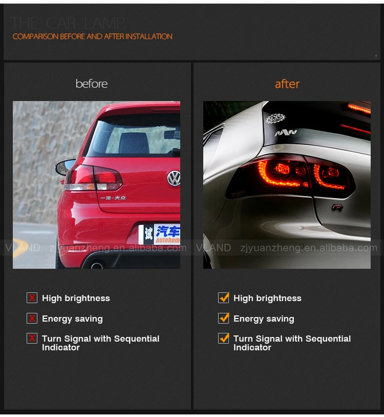 Running Sequential Indicators Emark Certification Vw Golf 6 08 13 Running Sequential Indicators Emark Certification Vw Golf 6 08 13 Tail Lamp Mk6 Red Tinted
