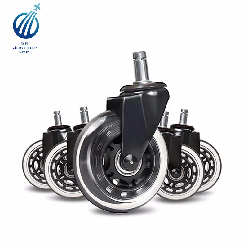 Office Chair Caster Wheels Replacement Set of 5 Heavy Duty & Safe with brakes 
