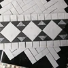 Color mixed white carrara marble mosaic bathroom tiles border design
