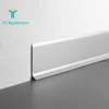 60mm 8cm Adhesive Aluminum Metal Skirting Board Covers for Wall Protection
