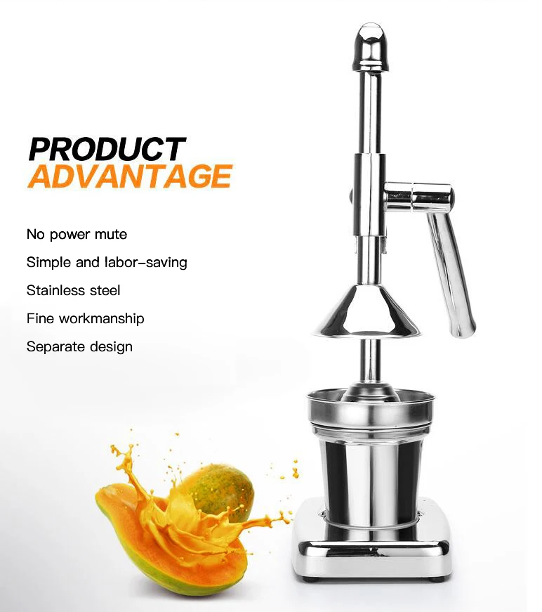 Manual Press Orange Juicers Lemon Juicer Juice Squeezer Home Kitchen Tool Stainless Steel