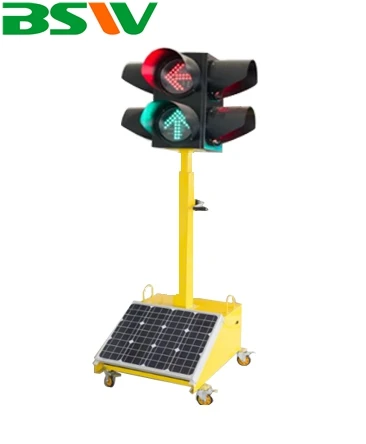 4  Sides Solar Powered  Flashing Traffic  Signal  Light Manufacturer