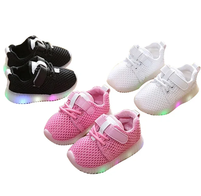 
Hot Sale Cheap Sports Soft Sole LED Breathable Glitter Newborn Baby Shoes  (60731831766)