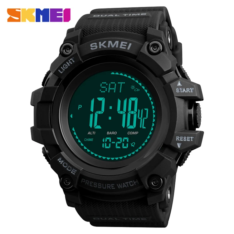 

SKMEI 1358 Men Watches Sport Countdown Pressure Compass Watch Alarm Chrono Digital Waterproof Mens Watch
