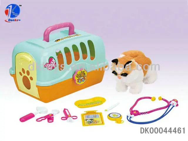 my pet cute plush animal toy pet carrier set