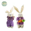 Standing rabbit couple easter white bunny for decoration