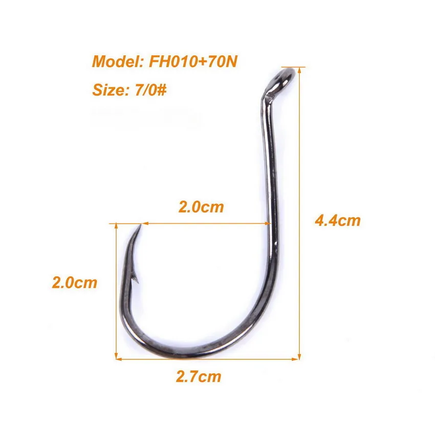 

100Pcs/Pack 7/0# Fishing Hook Octopus Series High-carbon steel fishhook Saltwater Bass Hook, Black