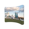 Foldable aluminum frame curved backdrop stand double printing fabric display rack