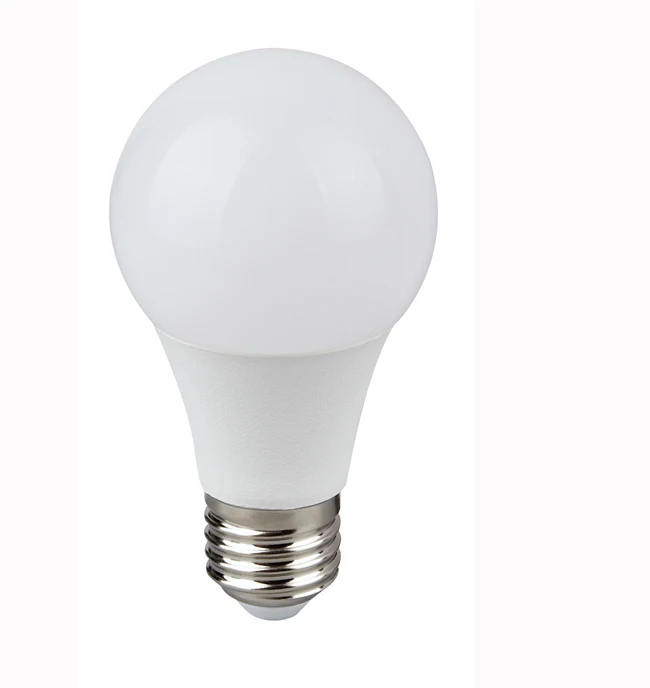 Hot selling 7W 10W 12W E27 E26 B22 A60 led bulb, plastic+Aluminium base