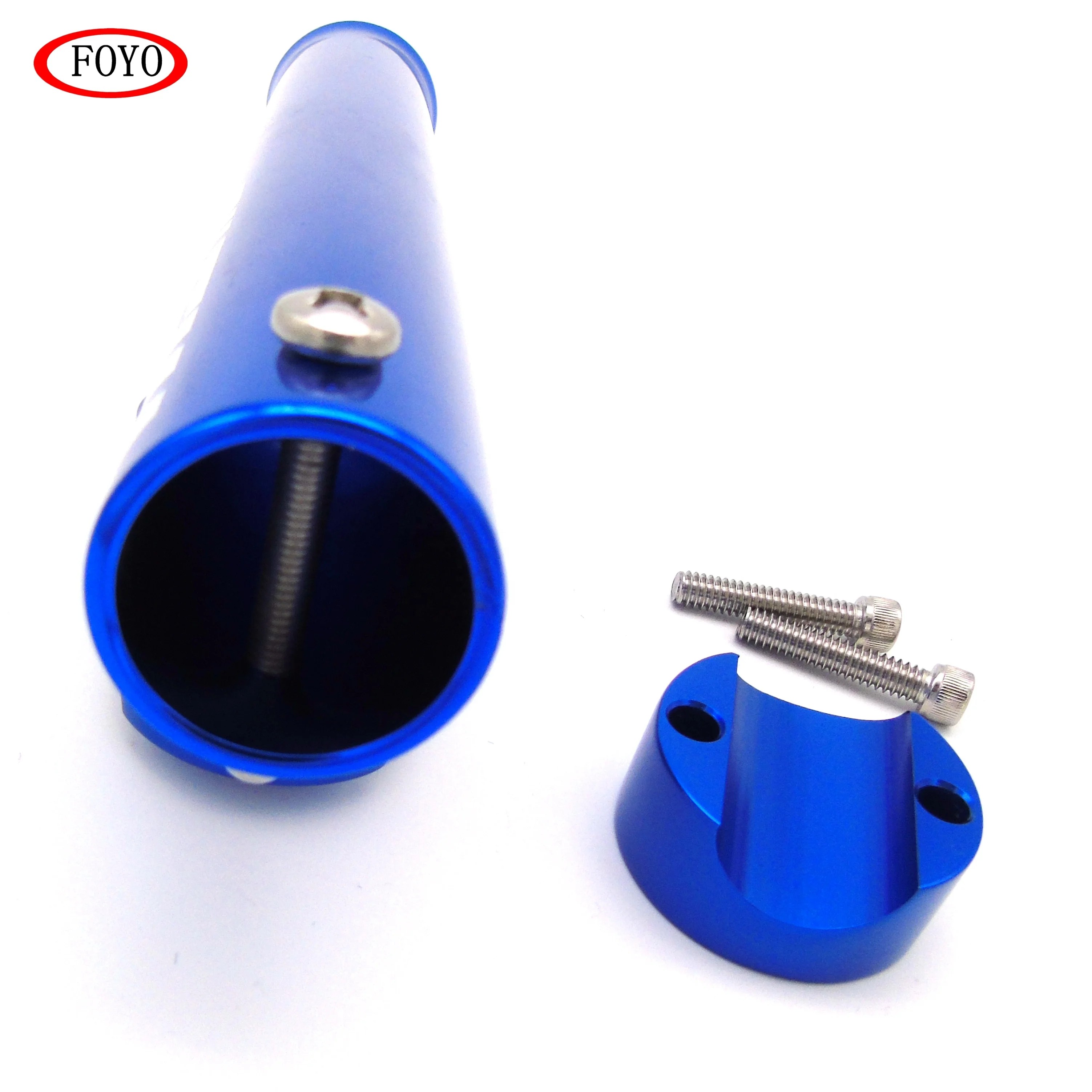 Blue Colored Anodised Aluminium Polished Clamp On Rod Holder For Marine
