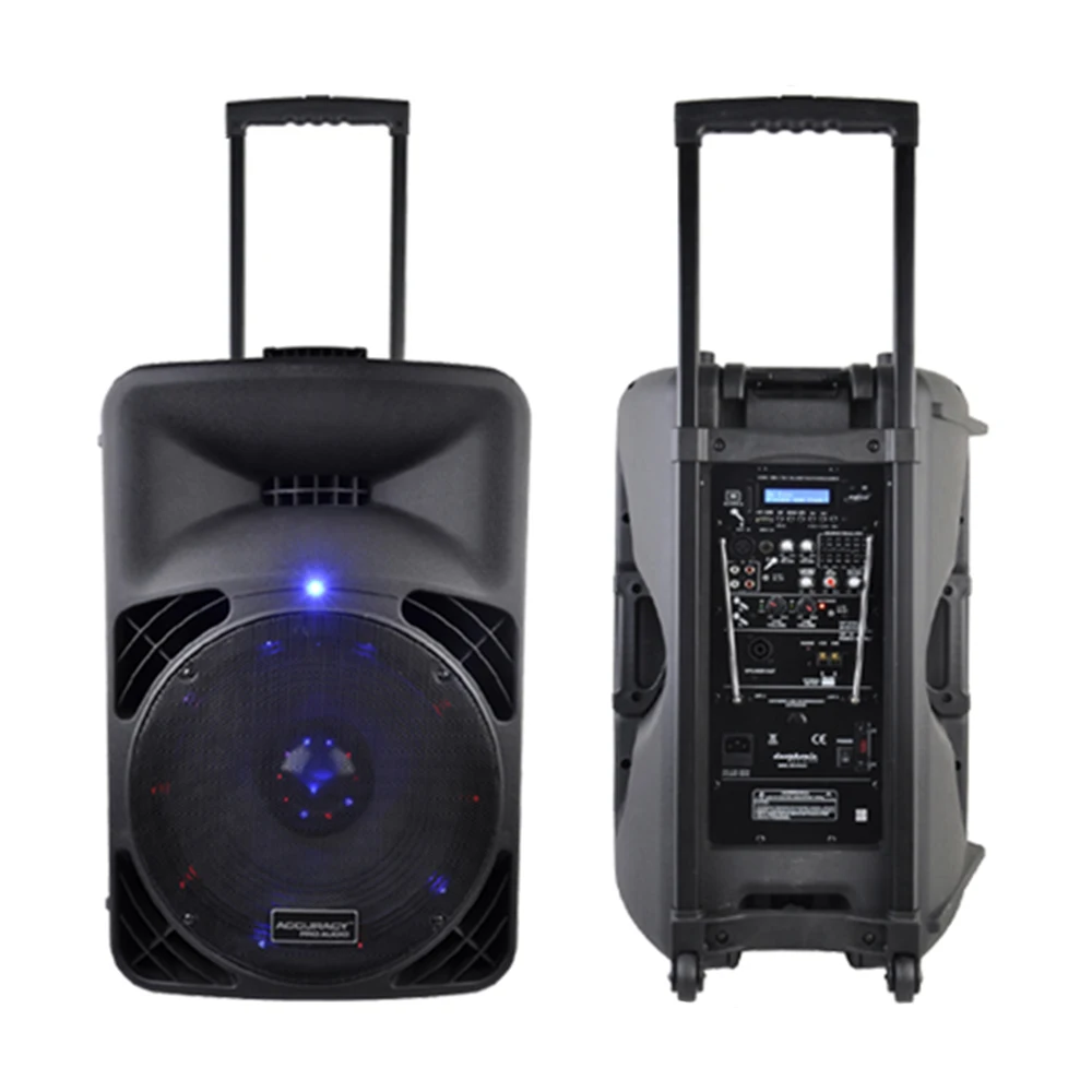 

Accuracy Pro Audio CSM15AMFQ-V2BP-BT 15'' 100W Rechargeable Portable Active Speaker With USB Port