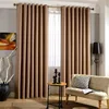 Ready made living room linen window curtain with loops