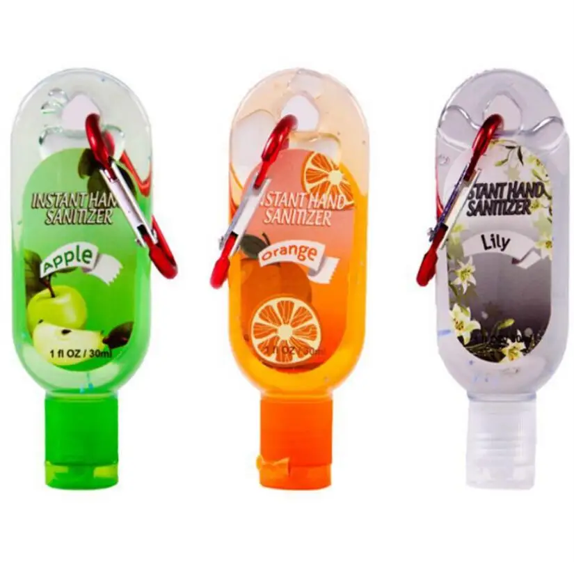 
Promotion mini pocket waterless 1oz 30 ml hand sanitizer with clip for backpack 