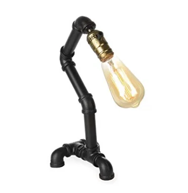Industrial Pipe Lamp Loft Desk Table Light Steampunk Edison LED Bulb Vintage