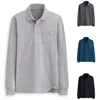 high quality bulk blank long sleeve school uniform polo shirts customized plain mens pocket tee shirts no label