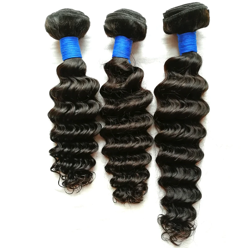 

deep wave brazillian virgin hair 100 unprocessed, Natural black 1b