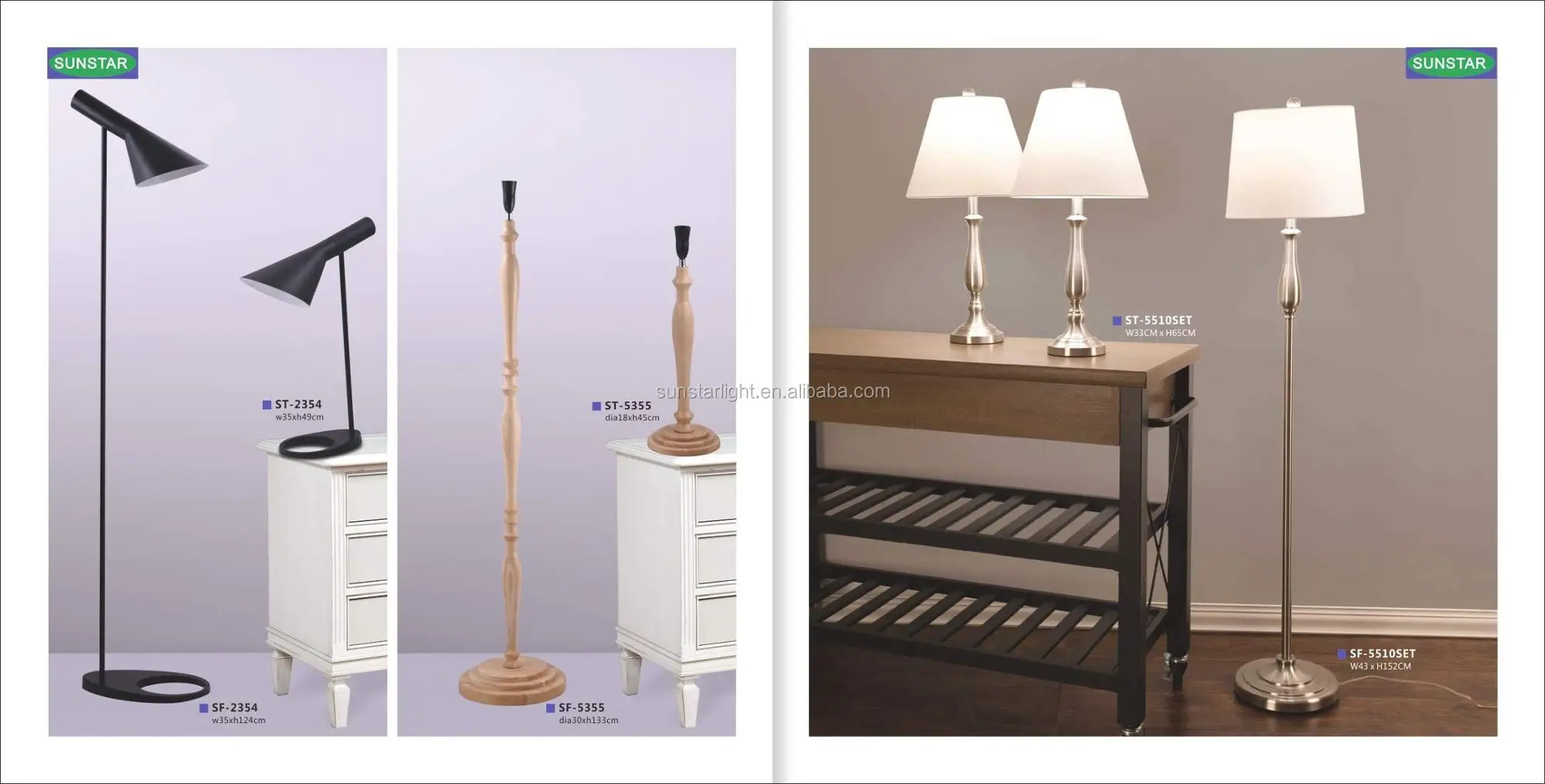 Elegant Designs Three Piece Black Lamp Set 2 Table Lamps 1 Floor Lamp