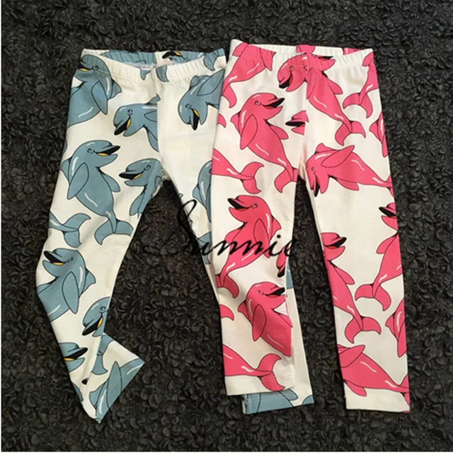 

Hu Sunshine Wholesale children pants Hot autumn baby boys and girls printed cotton dolphin leggings trousers