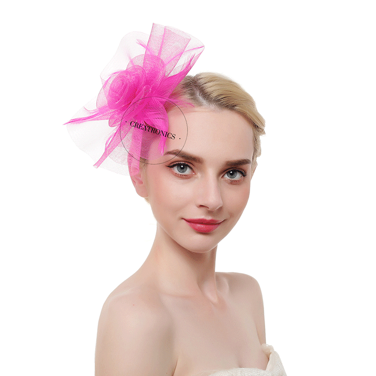 Classic Fashion Head Piece Bridal Hair Clip Women Mini Top Hat Feather