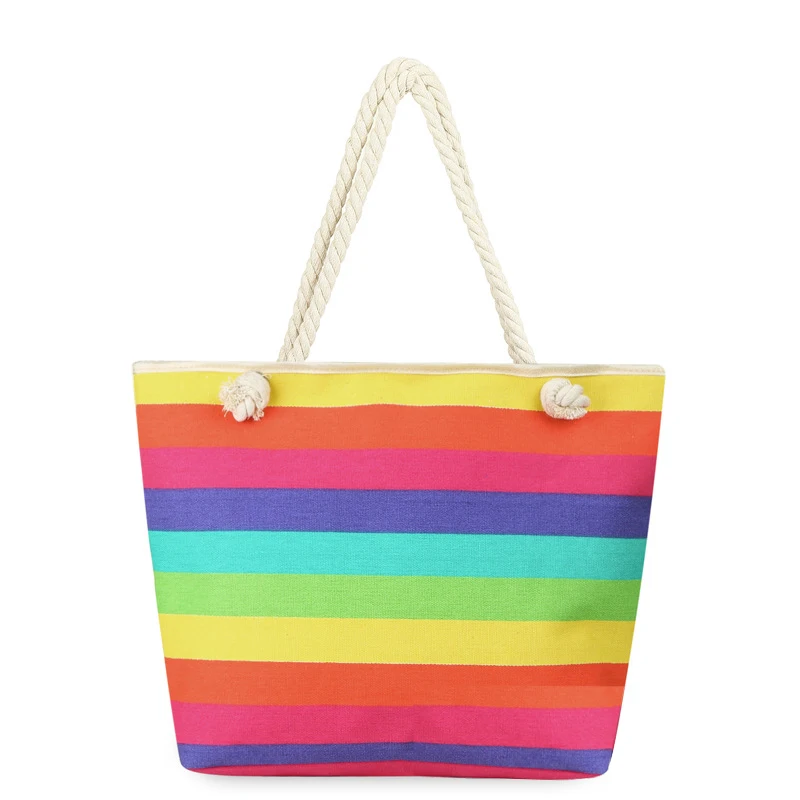 rainbow beach bag