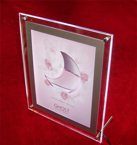 Crystal LED Edge-lit Poster Frame,Back-lit Movie Poster / Picture Display Advertising Acrylic Light Boxes