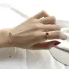 925 sterling silver bracelet single stone ruby bracelet