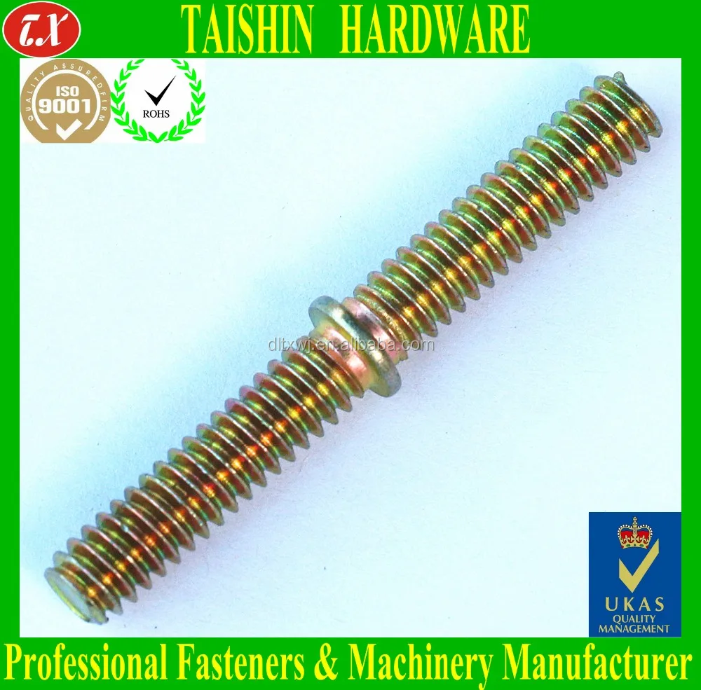 Double Ended Thread Stud Bolt with Washer Attached, View stud bolt